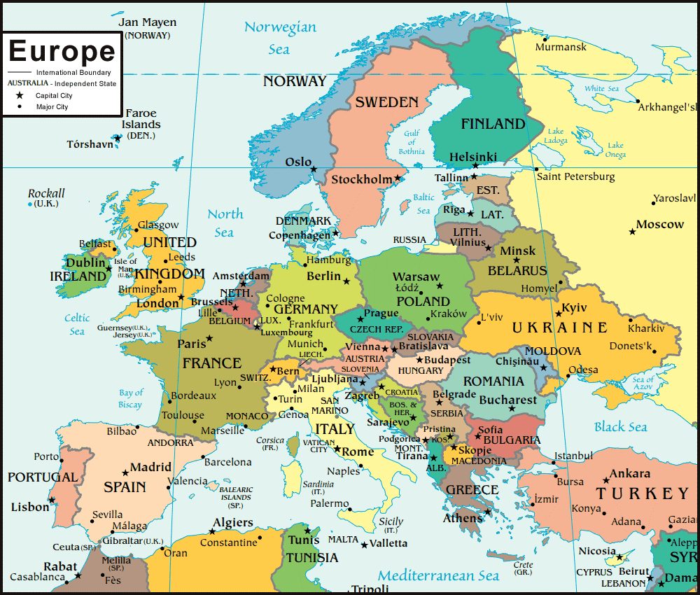 Image result for europe map